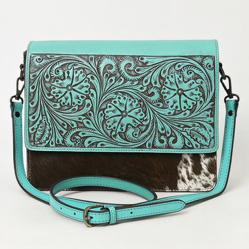 American Darling Cross Body Hand Tooled Hair-on Genuine Leather Western Women Bag Handbag Purse | Crossbody for